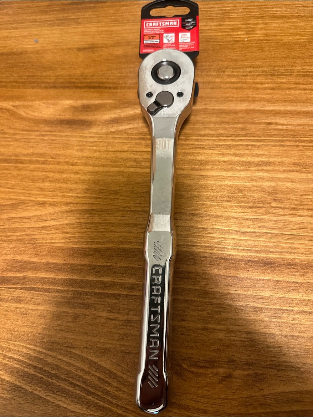 Craftsman Chrome 1/2" Drive Ratchet - Silver